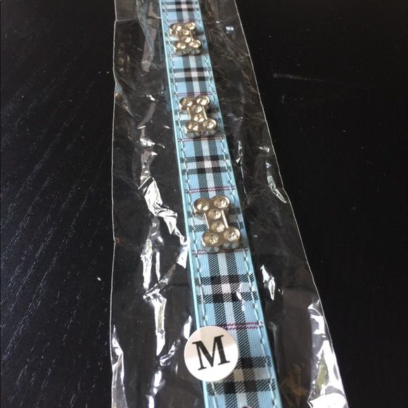 NWT New Blue Bone Bling Pet Collar - Medium - Picture 3 of 8
